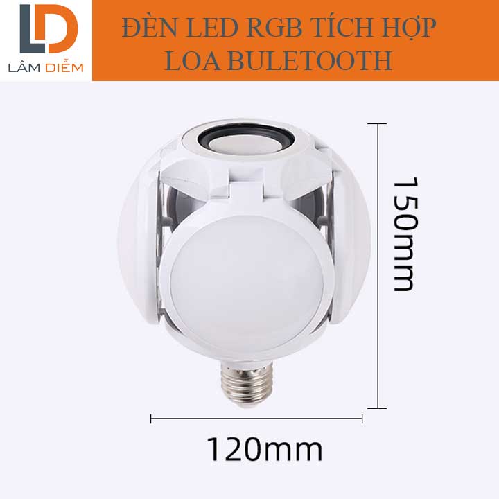 ĐÈN LED RGB TÍCH HỢP LOA BLUETOOTH 4.0 CÓ REMOTE CQ9