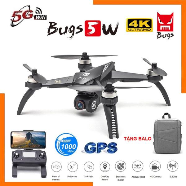 [ TẶNG + BALO ] PHIÊN BẢN MỚI Flycam MJX Bugs 5W [ 4K ] WIFI FPV 5G - Động cơ không chổi than, 2 GPS, Camera 4K cao cấp