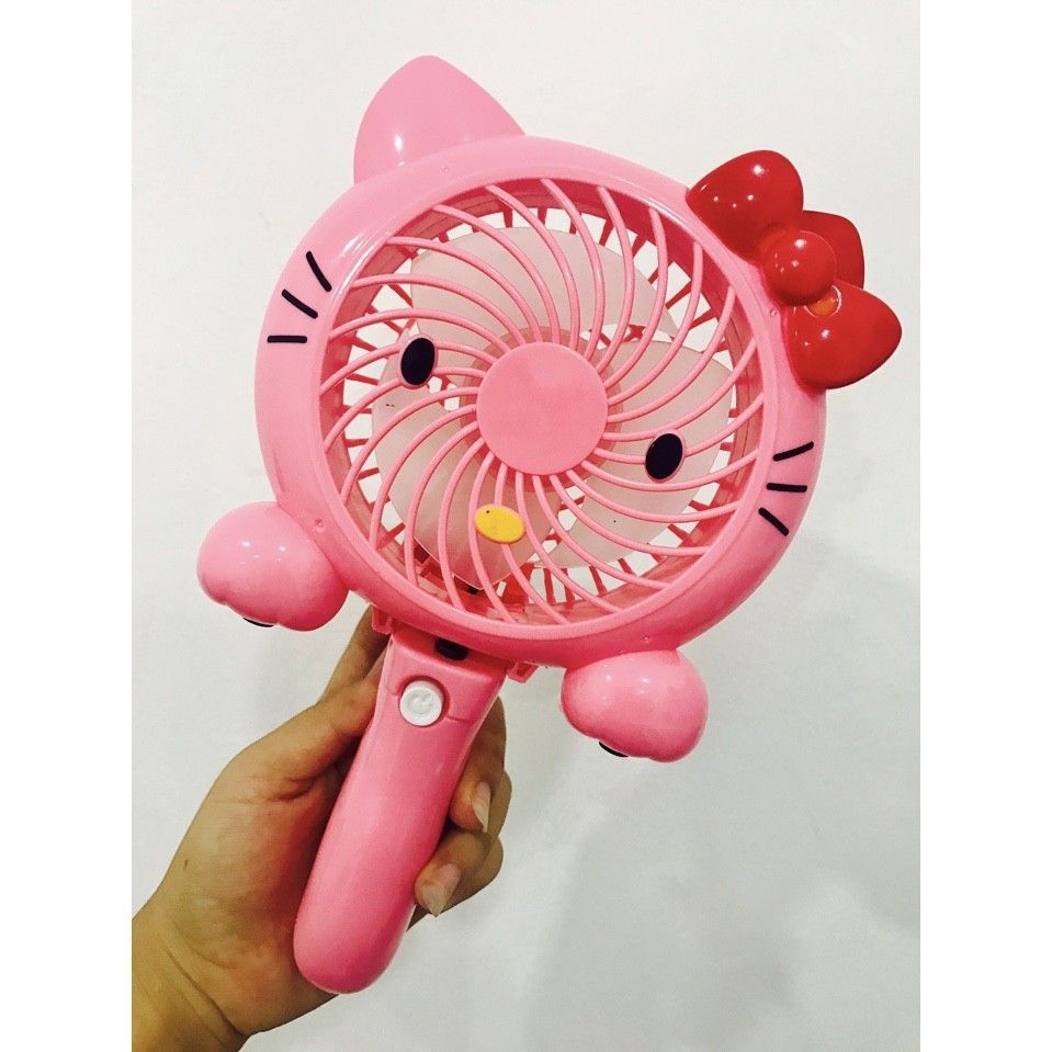 [HOT TREND 2020] Quạt tích điện mini HELLO KITTY & DOREMON dễ thương ( Loại TO)