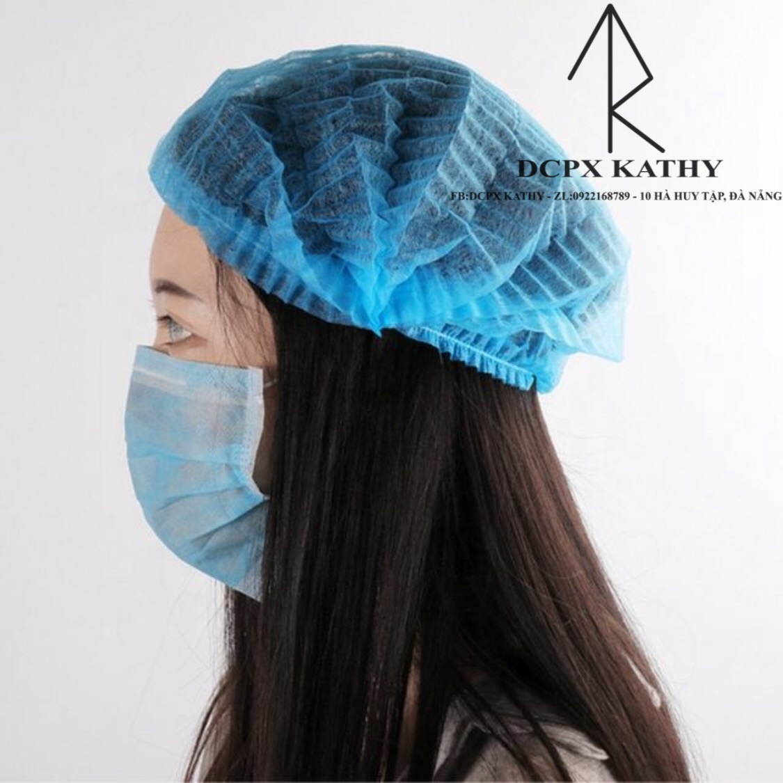 Mũ trùm đầu y tế con sâu( bịch 100c)
