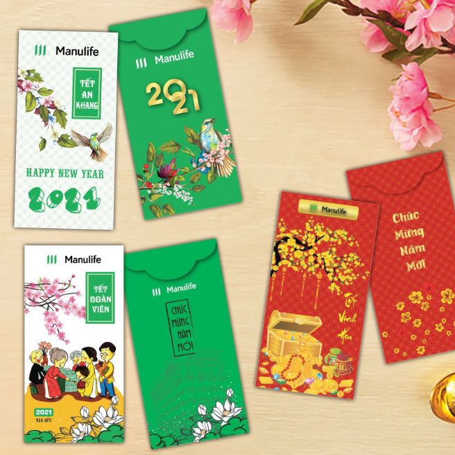 COMBO 200 BAO LÌ XÌ MANULIFE 2022