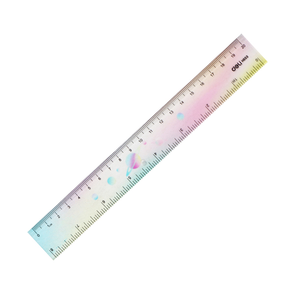 Thước kẻ thẳng cứng deli 20cm-30cm h653-h654 dụng cụ học tập và làm việc thiết yếu dễ sử dụng
