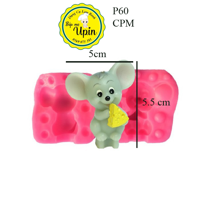 Khuôn Chuột Phô Mai / Khuôn Silicon Khuôn Trang Trí/Khuôn Bánh Sinh Nhật / Bánh Thạch