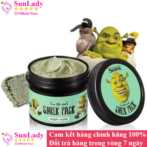Mặt nạ tươi đất sét chiết xuất bạc hà I'm The Real Shrek Pack và I’m The Miracle Pink Pack của Olive Young