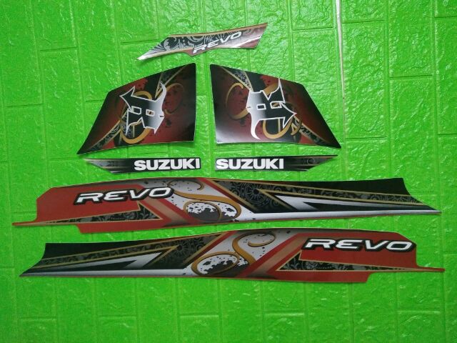 Bộ tem Suzuki Revo màu đỏ hàng nhập Thái Lan