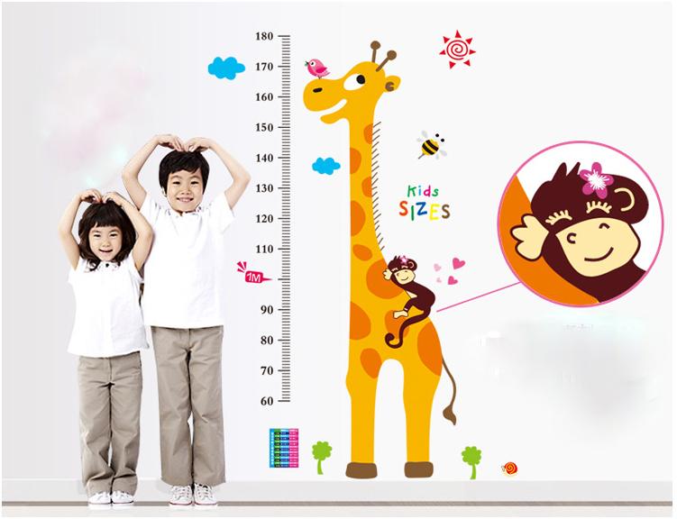 Decal dán tường đo chiều cao cho bé Kids sizes