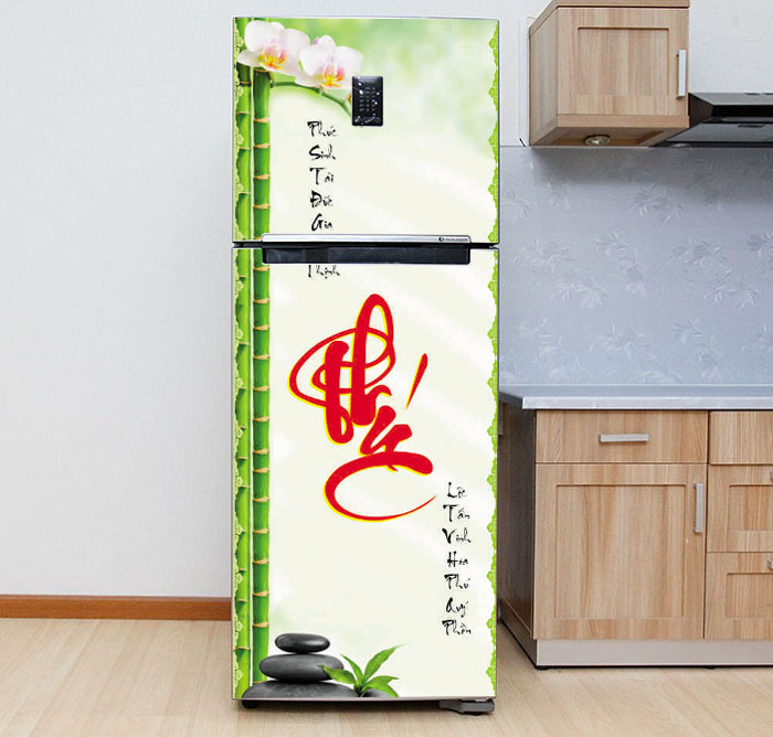 [HCM]Decal dán tủ lạnh - Mẫu Chữ Phúc - Chất liệu cao cấp