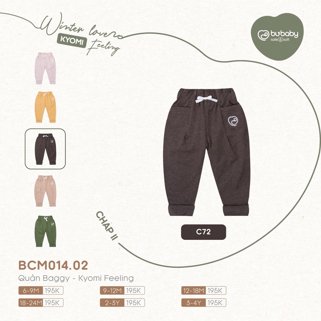 Quần Baggy Bu, Bubaby Feeling cho bé 6m - 4Y