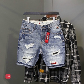 Quần short jean nam cao cấp hàng hiệu, quần short nam mẫu thiết kế phù hợp với mọi lứa tuổi, quần short jean cho nam rách đeph giá rẻ size quần từ 45-75kg 1990store sr261 thumbnail
