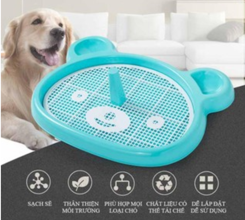 [HCM]KHAY VỆ SINH CHO CHÓ MÈO HÌNH MẶT GẤU (SIZE LỚN)