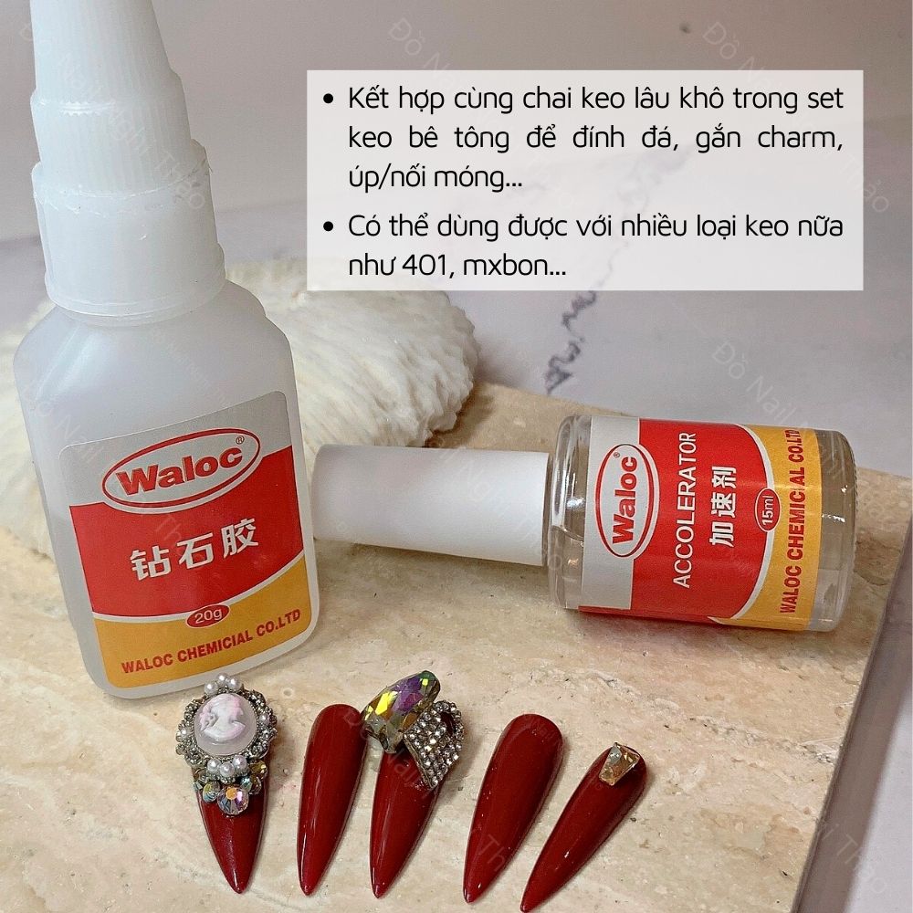 Nước khô keo làm sáng đá waloc 15ml