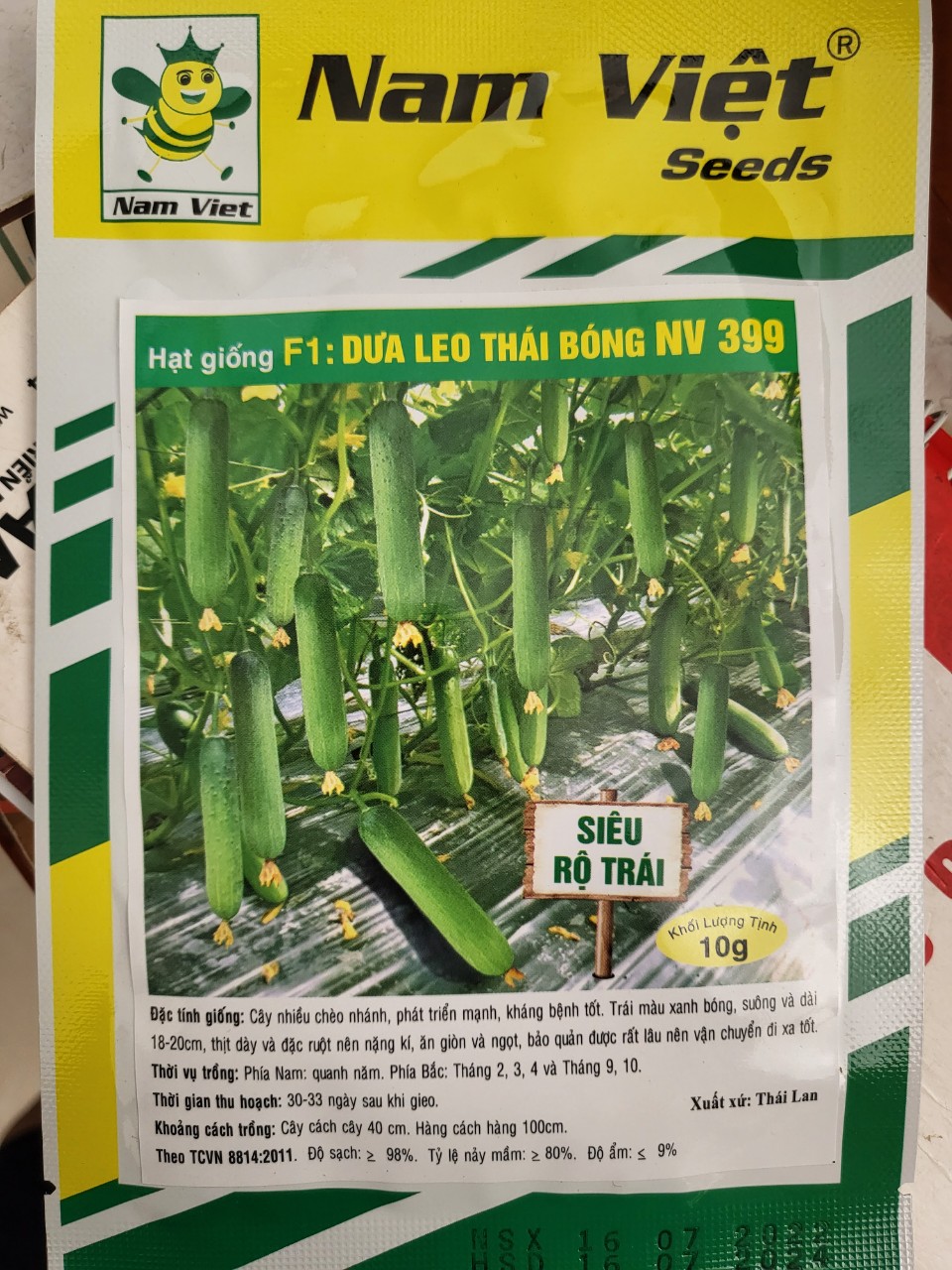 Hạt Giống Dưa Leo Nam Việt 399 (Gói 10 Gam)