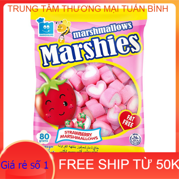 Kẹo xốp bông gòn Marshmallow Marshies gói 80gram