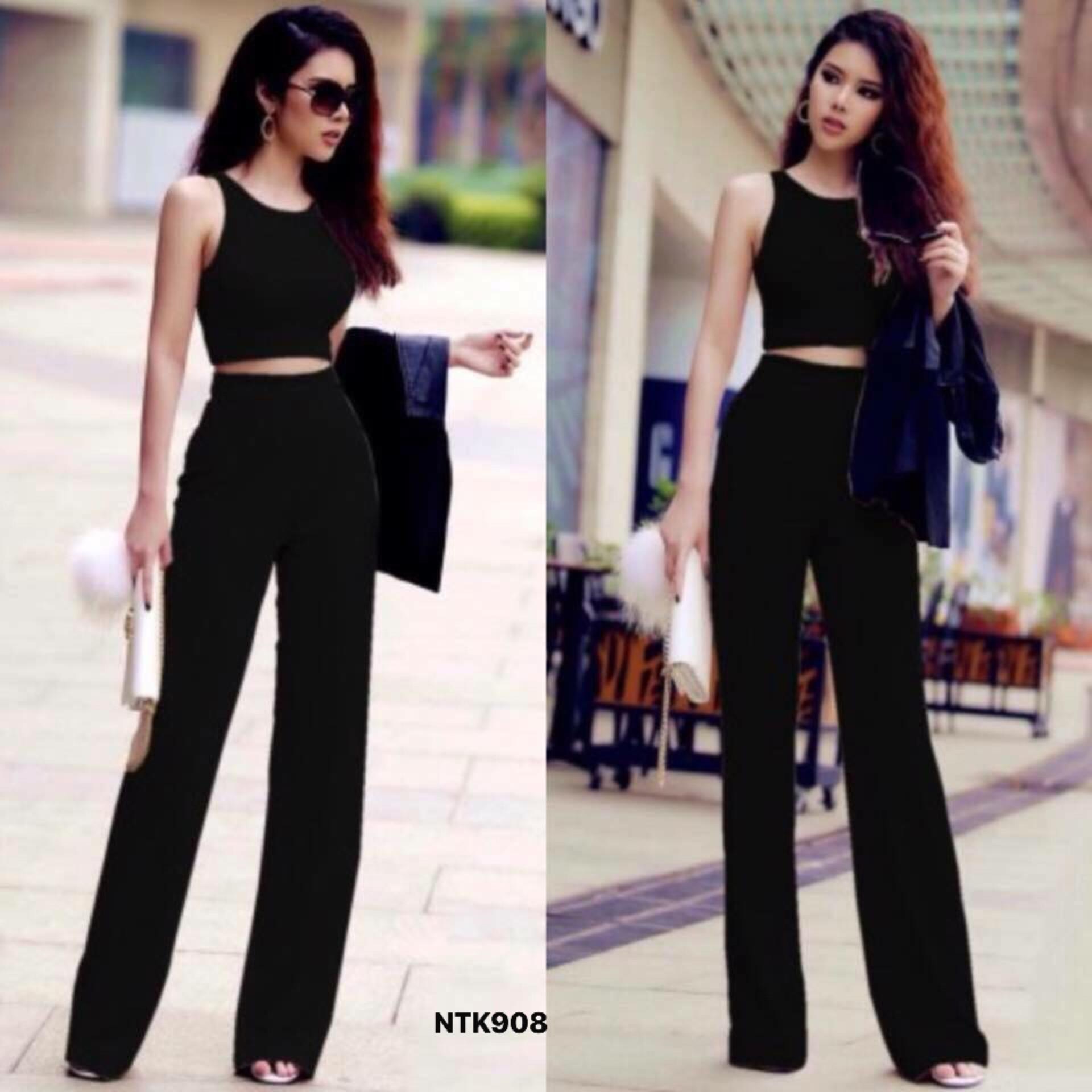 Sét áo croptop và quân dài sexy 