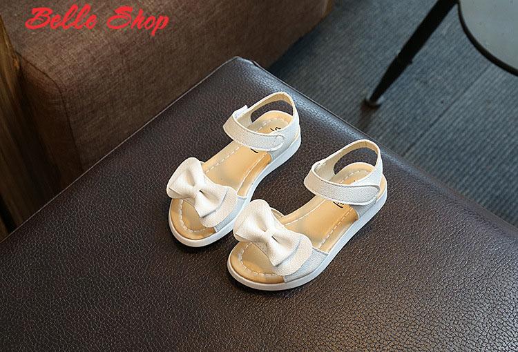 Dép Bé Gái Sandal Bé gái Đính Nơ Dễ Thương