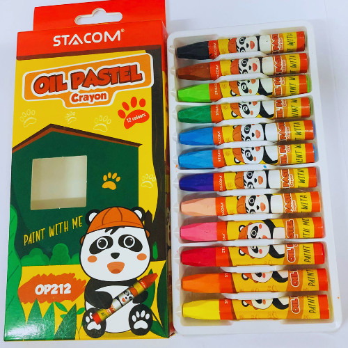 (1 Hộp) Sáp màu dầu (Oil pastel) 12 màu – Stacom OP212