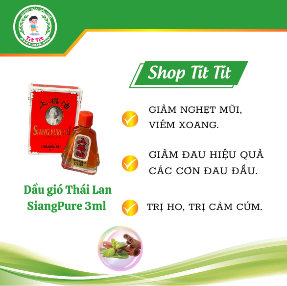 Dầu Thái Đỏ Siang Pure Oil Formula Thái Lan 3cc Hình Ông Già