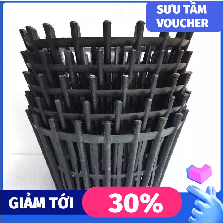 Combo 5 dây kẽm và 5 chậu nhựa giả gỗ trồng lan có nan phụ chống rơi giá thể phi 20