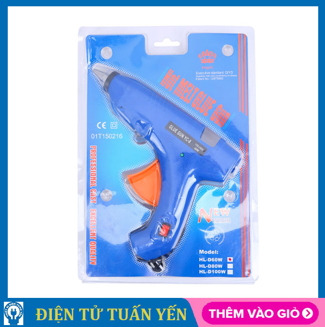 Súng bắn keo silicon loại lớn 60W công suất lớn làm nóng keo nhanh