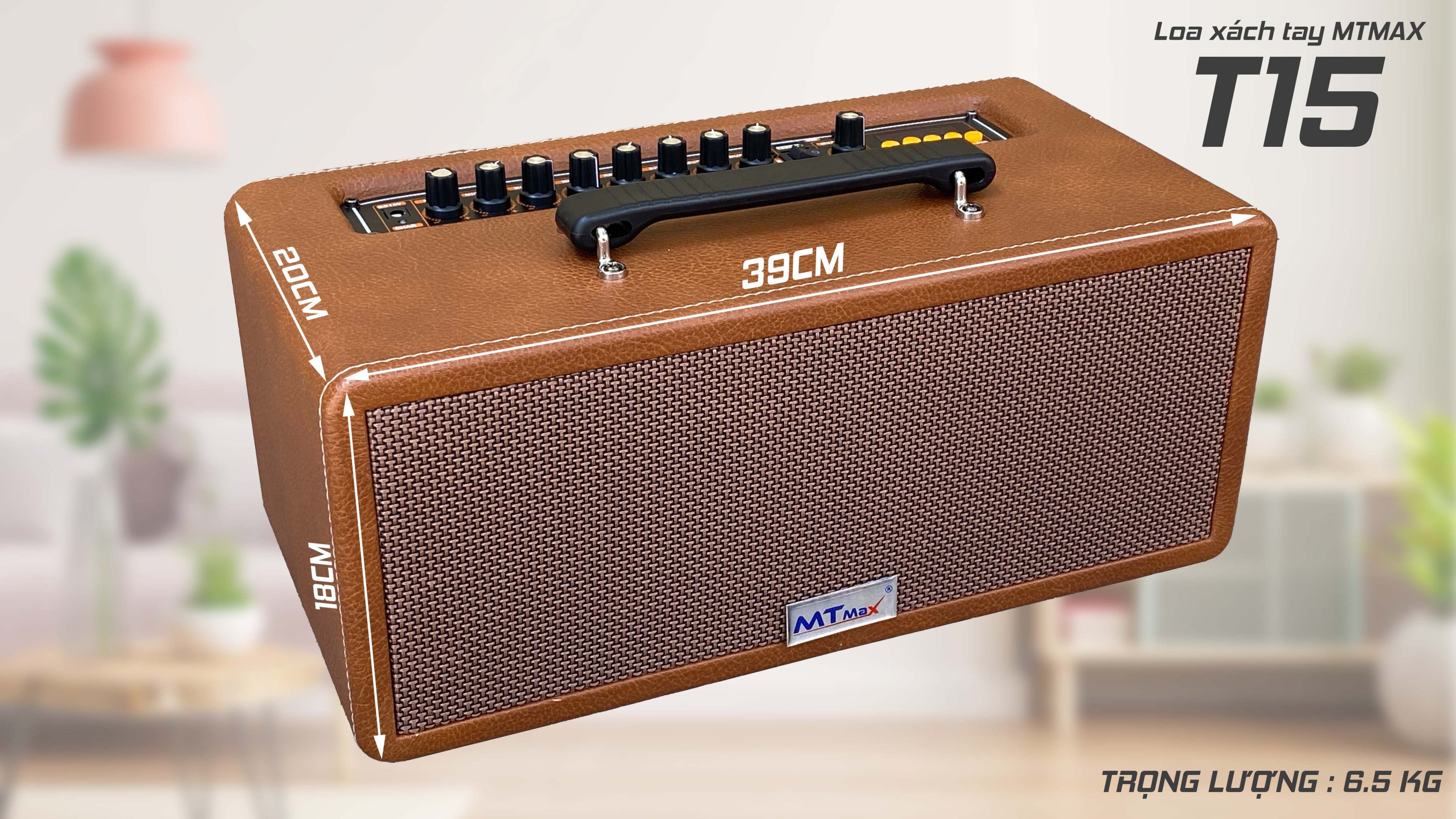 Loa kéo xách tay du lịch MTMAX T15 tích hợp vang chuyên nghiệp KARAOKEBLUETOOH 5.0 thiết kế sang trọng tặng 2 MICRO. lỗi đổi mới.