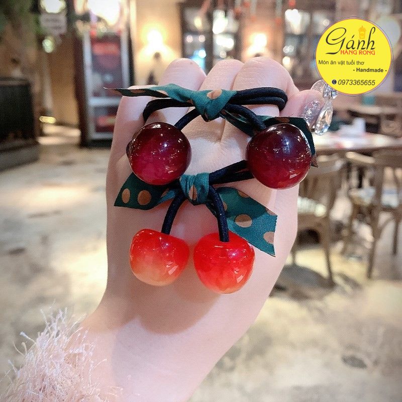 [HCM]Cột tóc quả cherry siêu CUTE