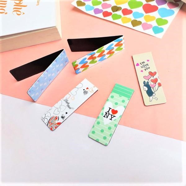 [HCM]Combo 5 Bookmark Nam Châm Đánh Dấu Sách - Love (Mẫu Ngẫu Nhiên)