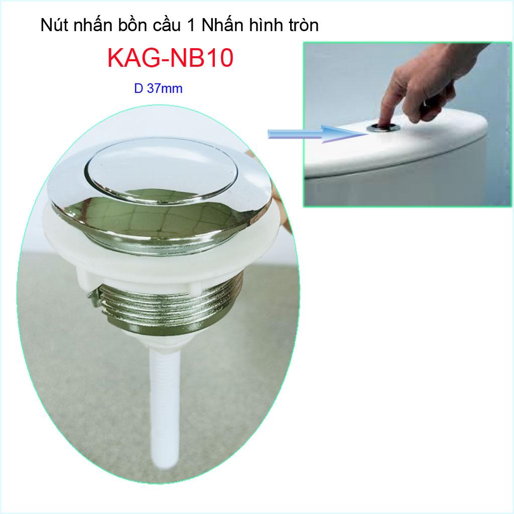 [HCM]Nút nhấn xả bồn cầu Kaiser nút nhấn cầu xả 1 nhấn KAG-NB10