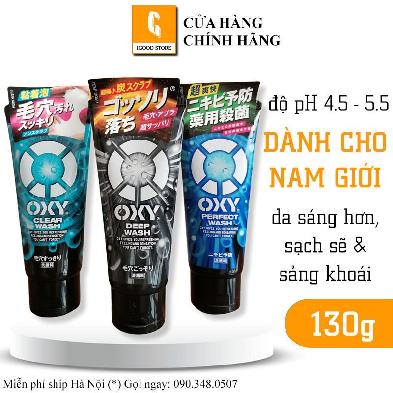 igood - Sữa rửa mặt Oxy cho nam Nhật Bản 130g