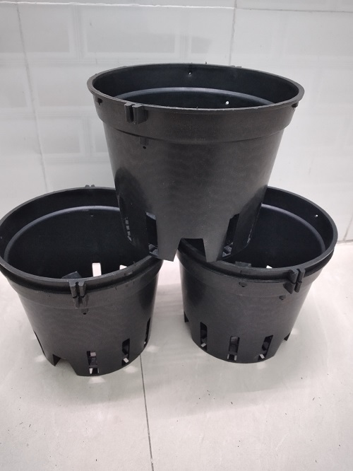 COMBO 5 chậu Nhựa Đen Trồng Lan F23