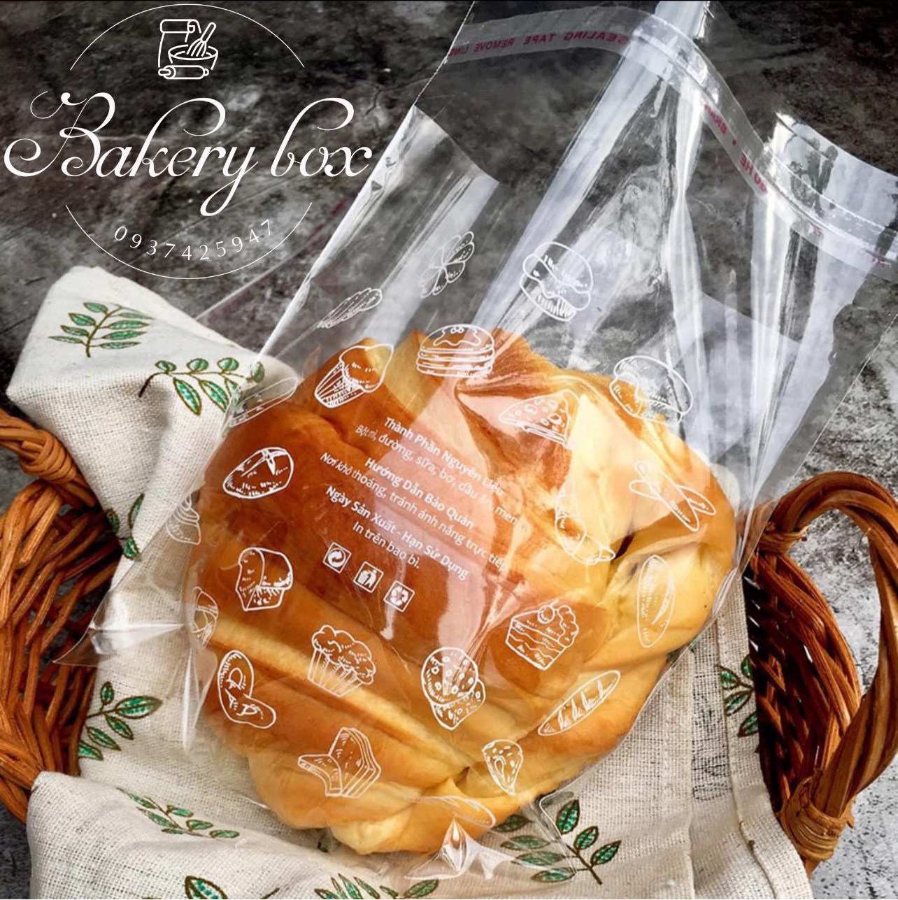 Túi Dán Miệng Đựng Bánh Ngọt (1kg)