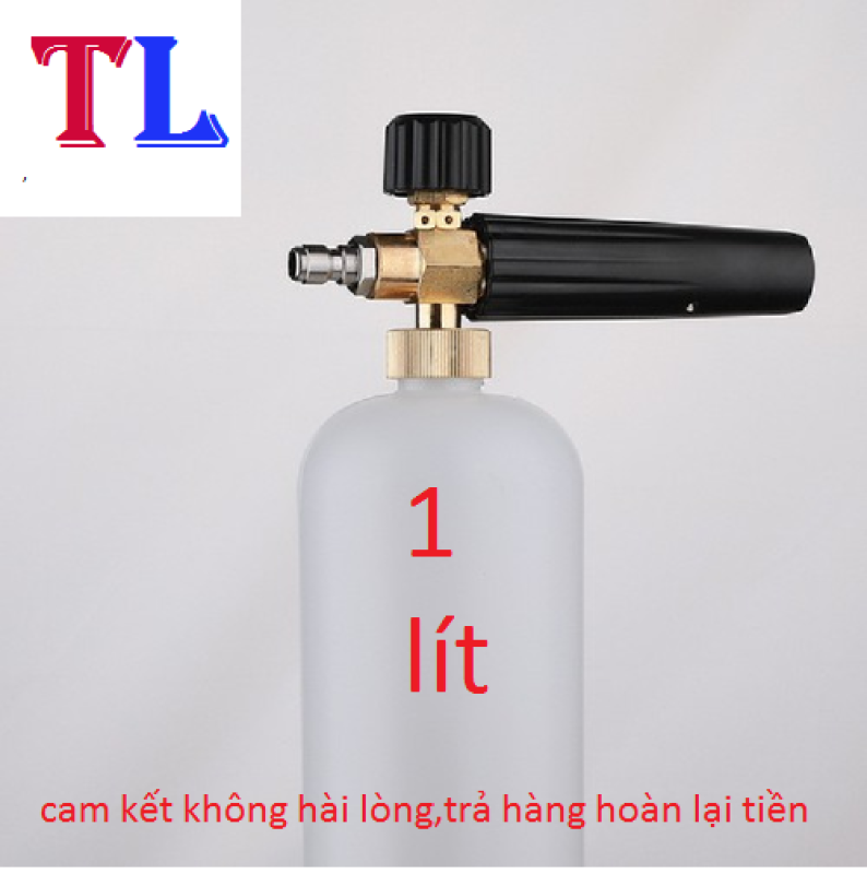 Bình xà phòng phun xịt bọt tuyết dùng cho máy bơm xịt rửa ô tô đầu nối nhanh (1 lít)