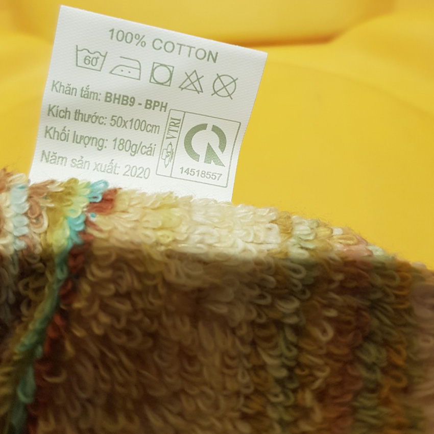 Khăn tắm sọc BHB9 cotton kt 50x100 cm