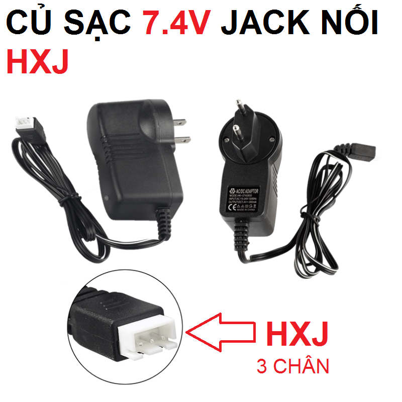Củ sạc pin 7.4V cổng nối XH-3P (không kèm pin)