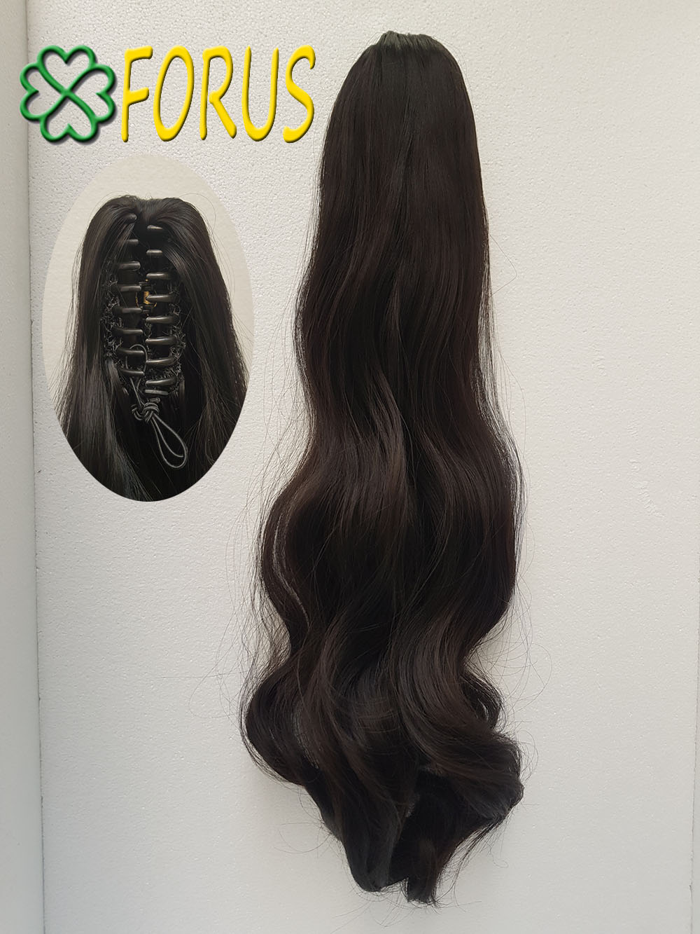 Tóc giả kẹp ngoạm N141 dài 56-58cm ❤️FREESHIP❤️ kẹp ngoạm tóc giả nữ, quặm tóc giả nữ xoăn dài, ngoạm tóc giả, tóc giả ngoạm kẹp Sỉ 55k