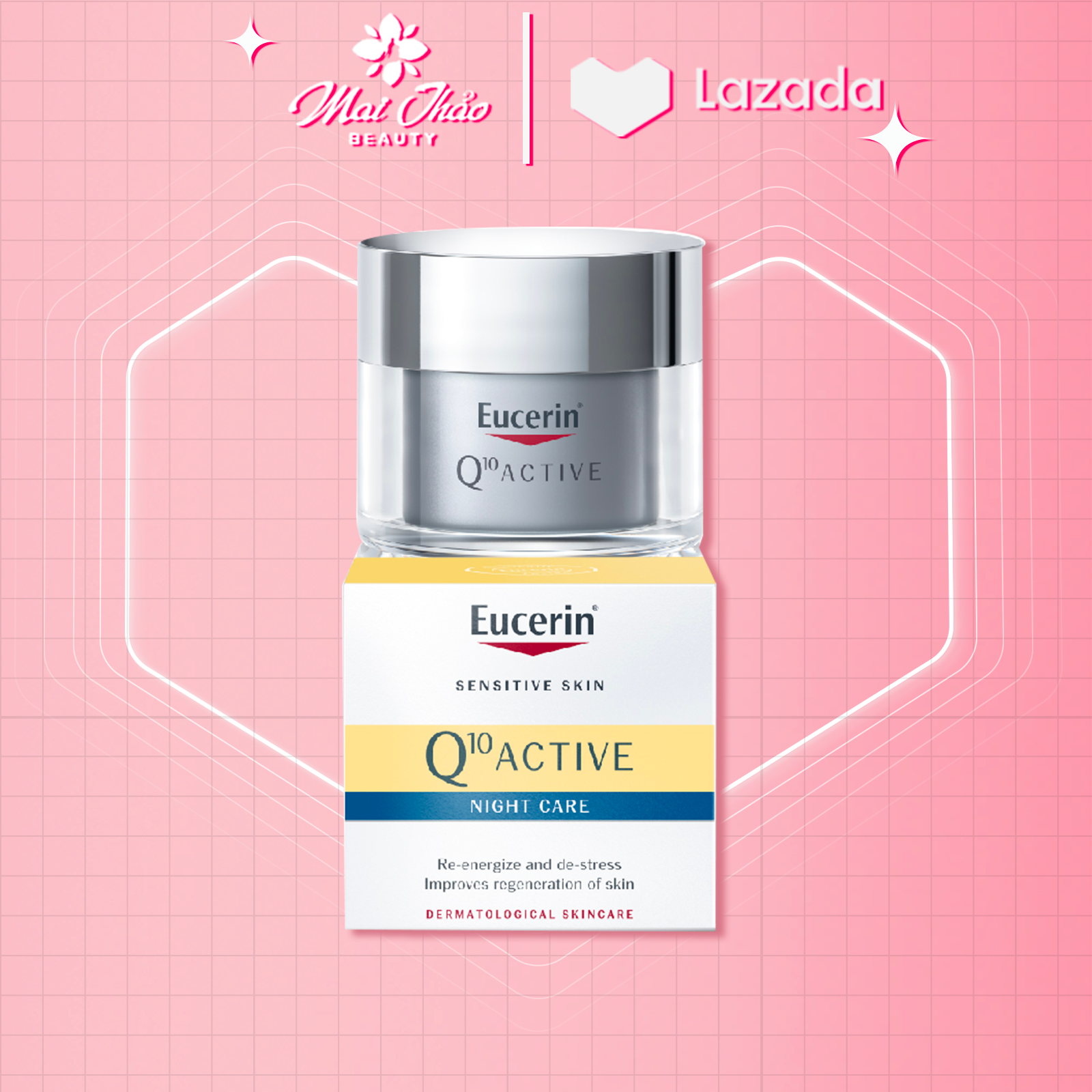 Eucerin kem dưỡng ẩm chống lão hóa ban đêm eucerin q10 active night cream 50ml