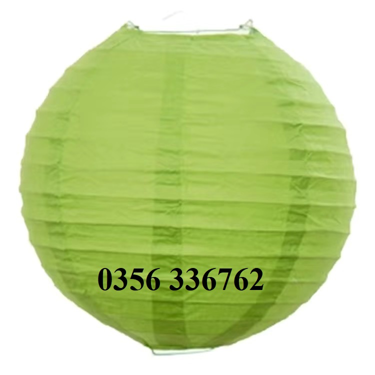 Đèn lồng giấy lụa hình tròn, đèn trang trí phong cách Nhật Bản, đường kính 25cm