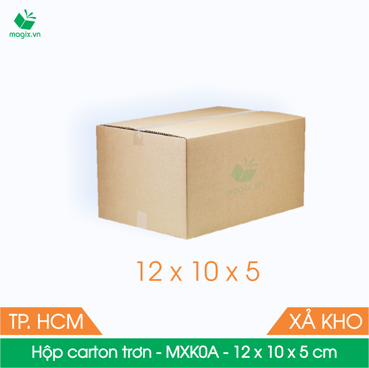 MXK0A - 12x10x5 cm - 60 Thùng hộp carton trơn đóng hàng