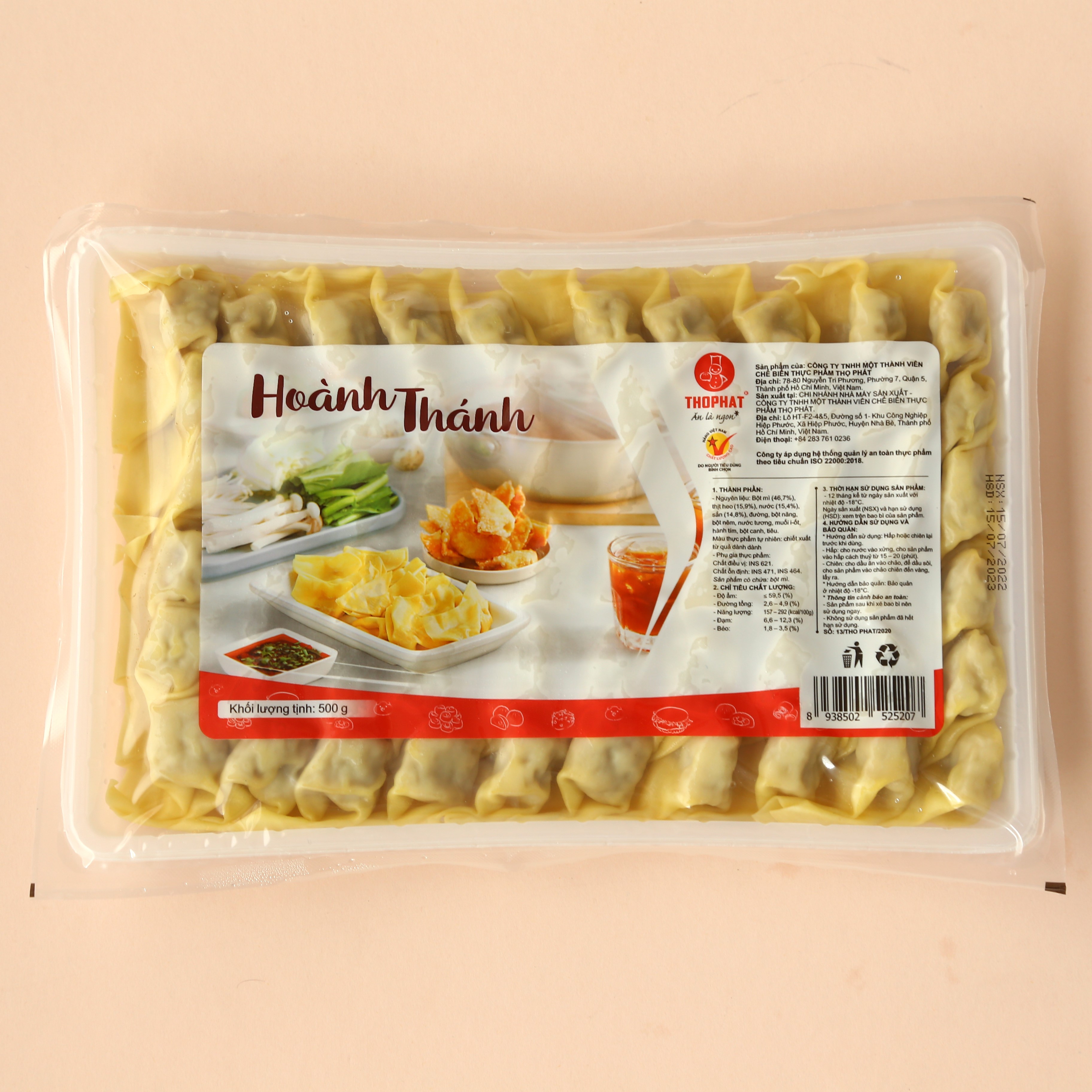 Hoành Thánh Thịt THỌ PHÁT FOOD 500g