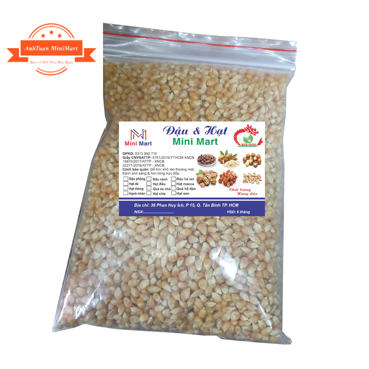 500g Ngô mỹ nổ bắp rang bơ (hạt chưa chế biến)
