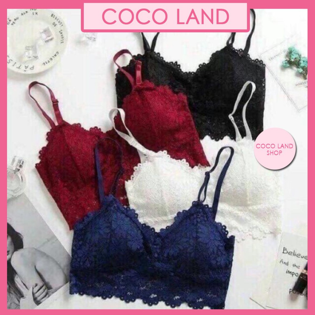 Áo Bra Ren Hoa Siêu Đẹp COCO LAND 343 Free Size