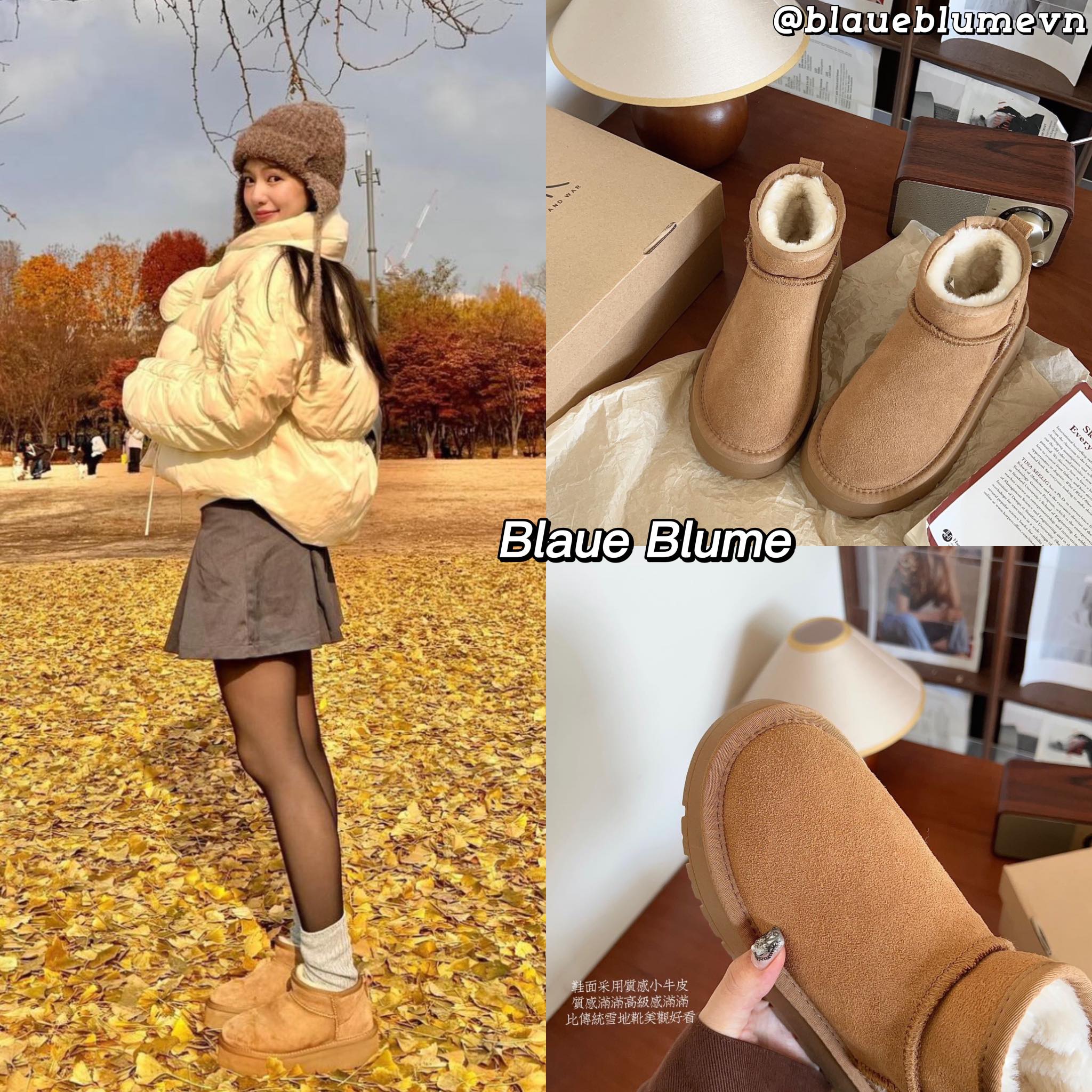 𝐁𝐥𝐚𝐮𝐞𝐁𝐥𝐮𝐦𝐞🦋 (Sẵn - Tăng 1 size) Boot Soar Korea