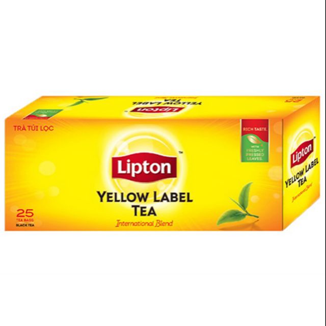 Trà đen lipton túi lọc nhãn vàng yellow label - hộp 100 túi - xukakids shop