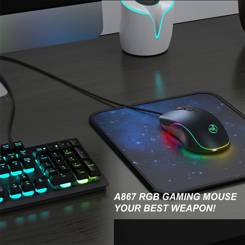 Chuột game thủ Gaming Black LED RGB - Siêu Bền