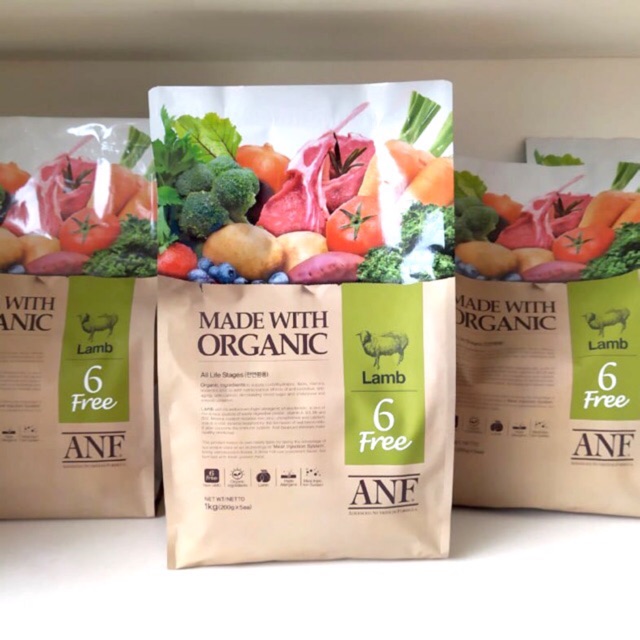 ANF 6 FREE - HẠT HỮU CƠ DÀNH CHO CHÓ BAO 6KG
