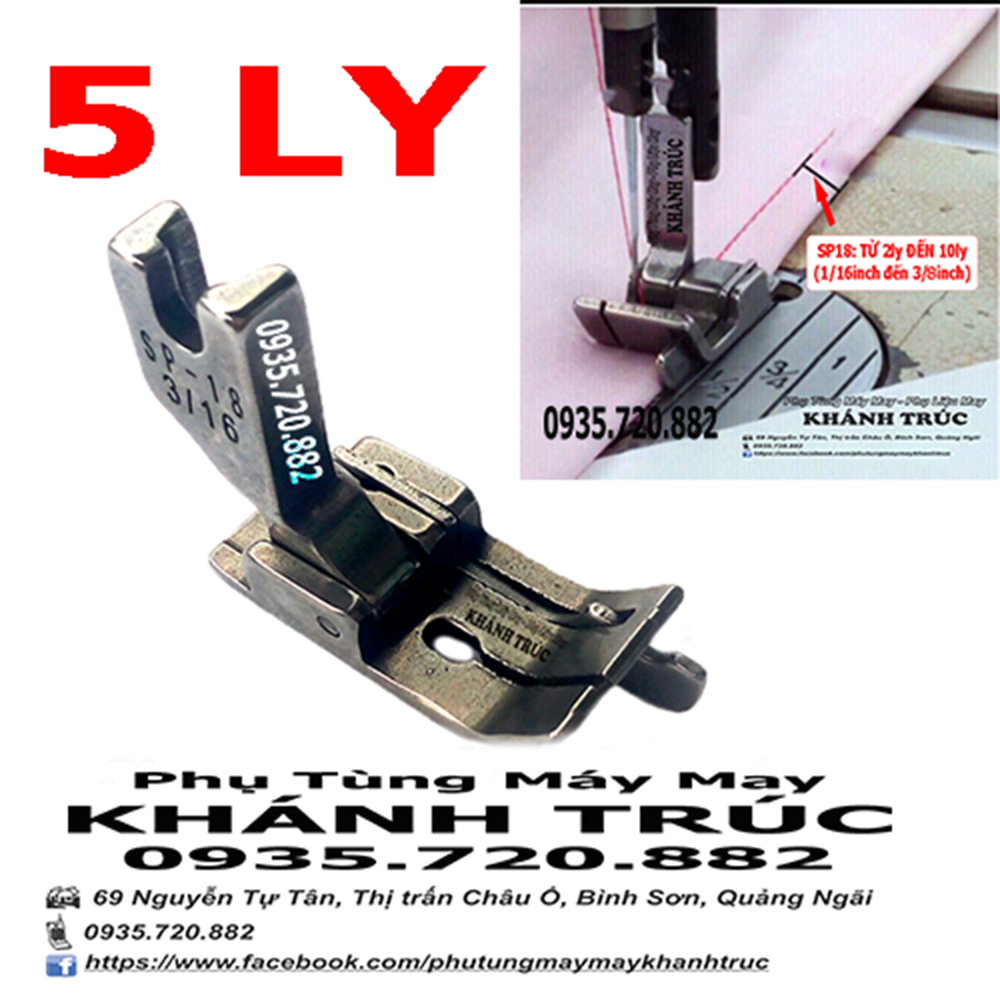 Chân vịt SP18 5ly máy may công nghiệp 1kim