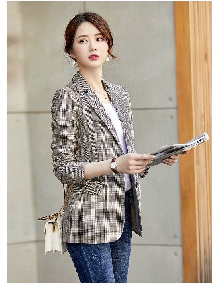 ÁO KHOÁC VEST NỮ SỌC CARO CAO CẤP