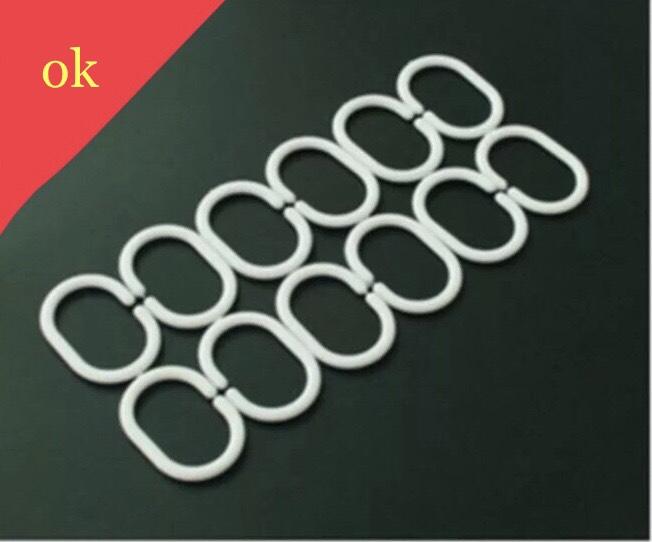 HCM-NHỰA TREO RÈM PHÒNG TẮM - 12 KHOEN TRẮNG TRÒN