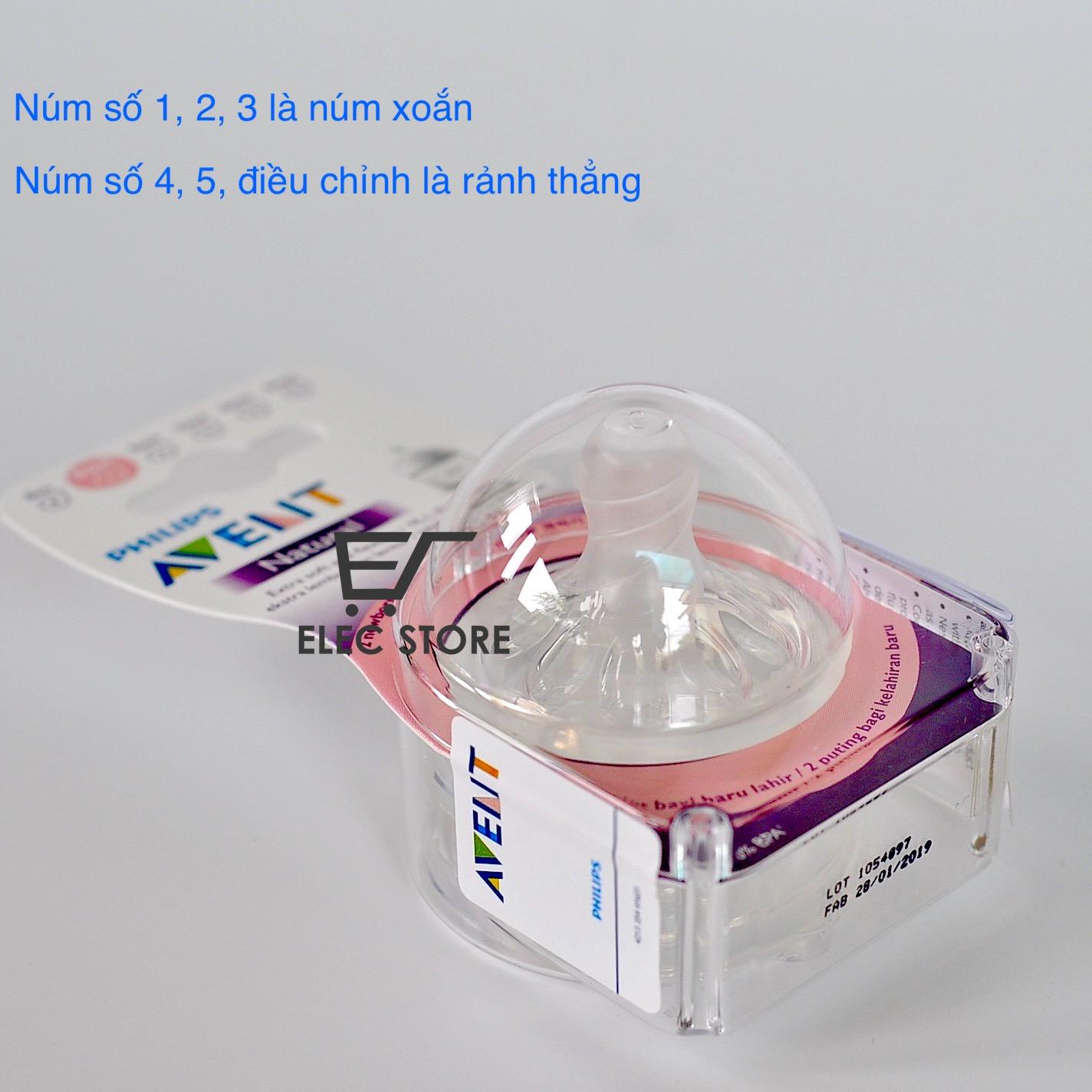 02 Núm Ti Philips AVENT Natural số 2 (Cho bé từ 1tháng+)