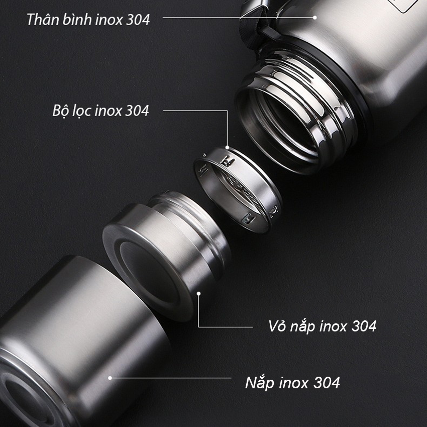 Bình Giữ Nhiệt Inox Cao Cấp Dung Tích 500ml,1000ml 2in1 Giữ Nóng Và Lạnh, Chịu Nhiệt Tốt, Độ Bền Cao, Phù Hợp Với Mọi Lứa Tuổi, An Toàn Cho Người Sử Dụng