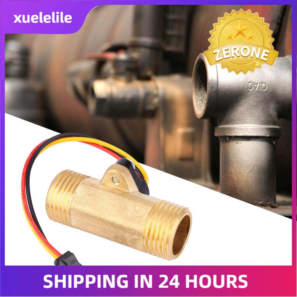 G1/2in Hall Effect Hall Water Flow Hall Sensor Sensor Switch Flow Rate Meter Male-Male Thread 1~30L/min Flow Sensor Gauge